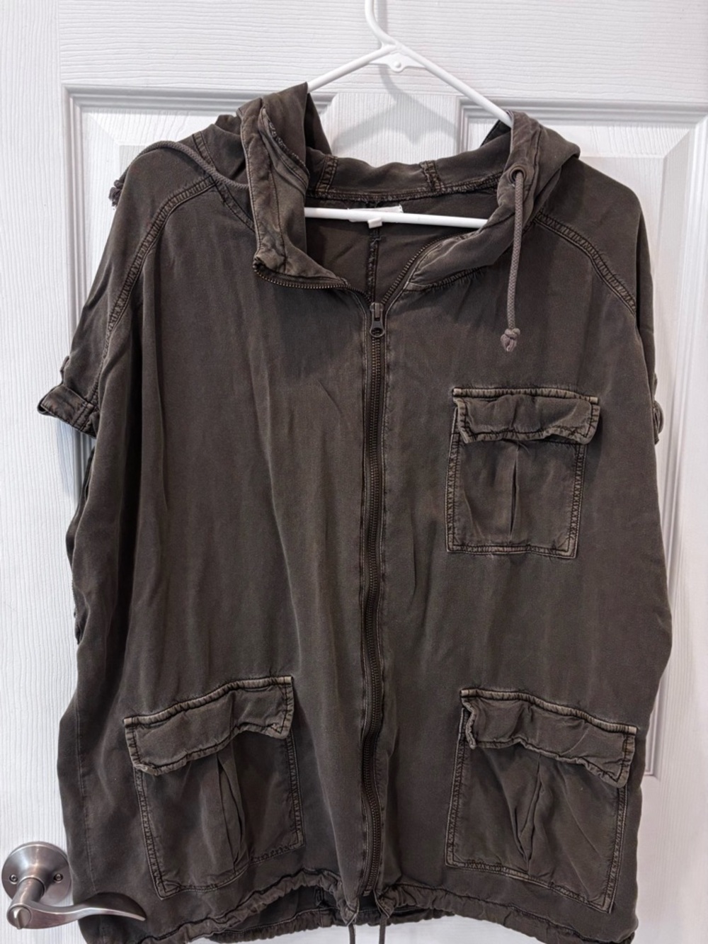 Maurices Army/ Olive Utility Zip Oversized Vest